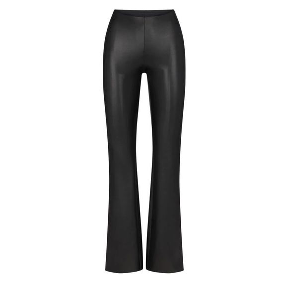SKIMS Pants - NWT Skims Faux Leather Bootcut Pant Sz LARGE in Onyx
